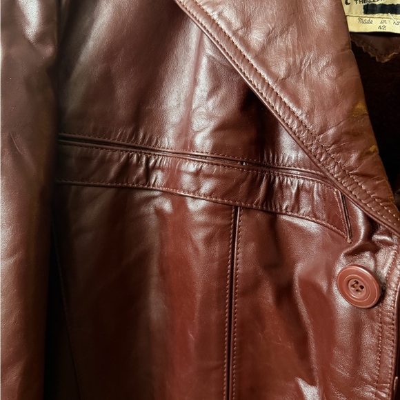 Brahmin Deep Brown Leather Trench Coat - Picture 8 of 8